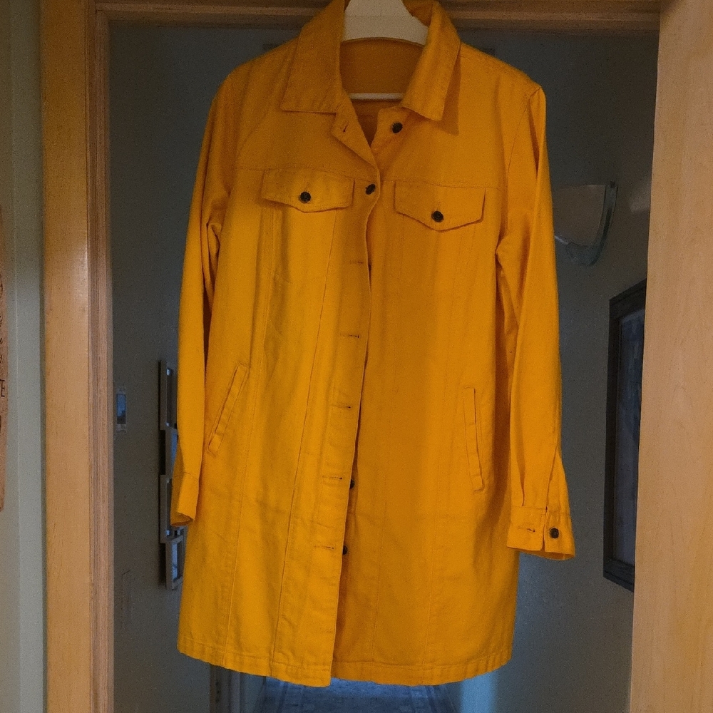 Jessica London Vibrant Yellow Trench Coat